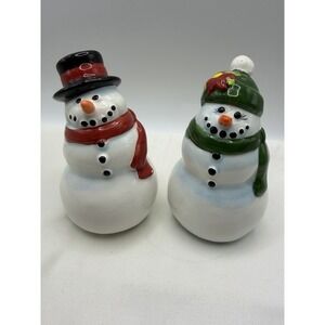 Christmas Snowmen Salt & Pepper Shakers. 2004 Edition Publix Promotion Vintage